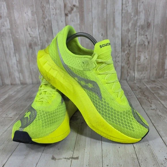 Saucony Endorphin Pro 3 Mens Neon Yellow Running Speedroll Technology Size 9.5 - Picture 6 of 8